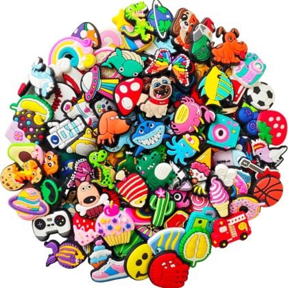 30, 50, 100 Pcs Random Shoe Charms for Kids Boys Girls Adult Men Women : Fun DIY Accessories for Clogs - Shoe Decoration Pins - Party Favors Gifts