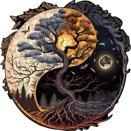 Wooden Puzzles for Adults, Tree of Life Wood Puzzles 200 Pieces, Irregular Animal Shaped Unique Wooden Jigsaw Puzzles, Creative Ghristmas Gift for Teenagers and Adults