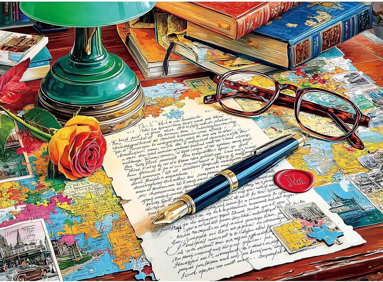 500 Pieces Puzzle for Adults – Romantic Love Letter Jigsaw Puzzle, Challenging, Relaxing & Perfect for Family Game Nights, 20.5 x 15 in