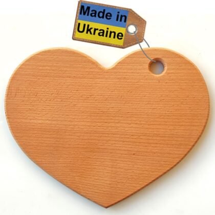 ECOSALL Heart Shaped Cutting Board 11” x 9” – Solid Wood Decorative Cutting Board and Serving Board for Cheese, Bread, Snacks – Special Wedding Gift, Valentines, Mother’s Day and Anniversary Present