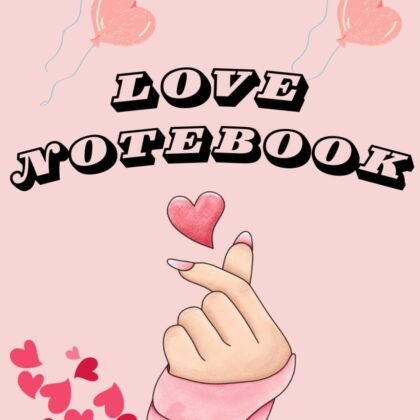 Love Notebook: Lined Writing Journal Book, Romantic Keepsake Gift for Couples, Blank Notebook, Cream Gold, 6" x 9"