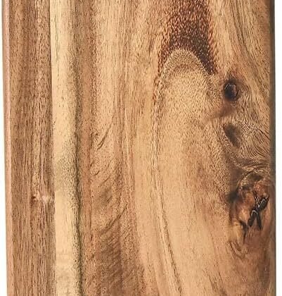 BILL.F Acacia Wood Cutting Board with Handle Small Size Long Wooden Charcuterie Board Paddle Cheese Board Serving Boards for Kitchen Meat, Pizza,Cheese, Bread, Vegetables &Fruits 16'' x 4.7'' x 0.6''