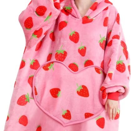 Wearable Blanket Hoodie, Women Oversized Fluffy Hoodies Blanket,Warm Cozy Sherpa Sweatshirt Gift,One Size for All