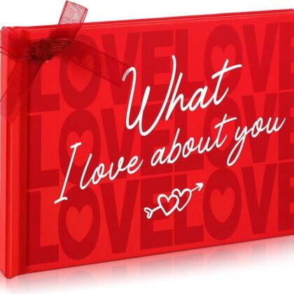 Valentine's Day Notebook What I Love About You: 50 Things Journal I Love About You and The Reasons Fill in The Blank Gift Romantic Journal for Couples Her and Him Anniversary(Red)